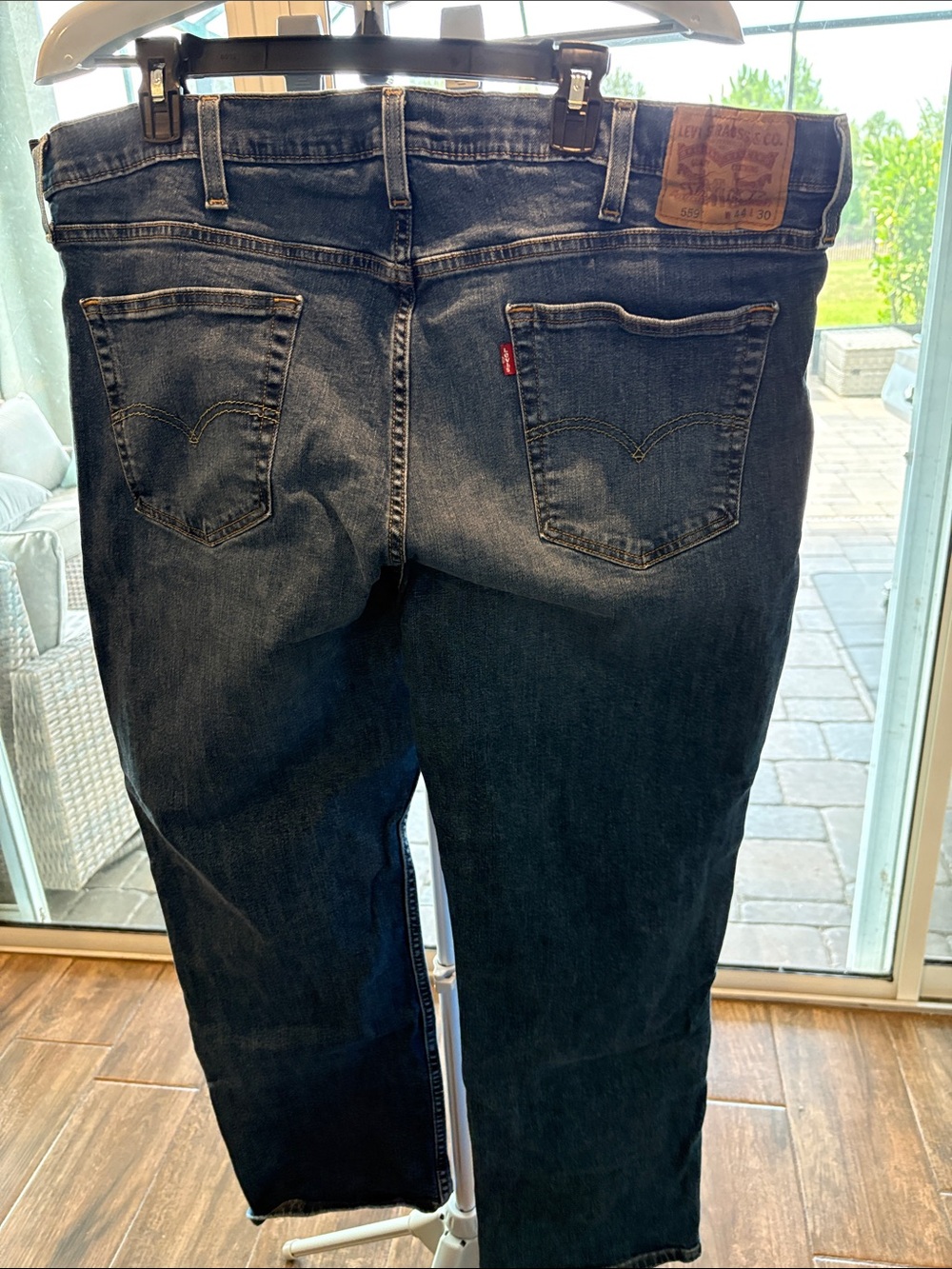Levi Men's Dark Blue Denim Jeans 44x30 - Picture 3 of 4